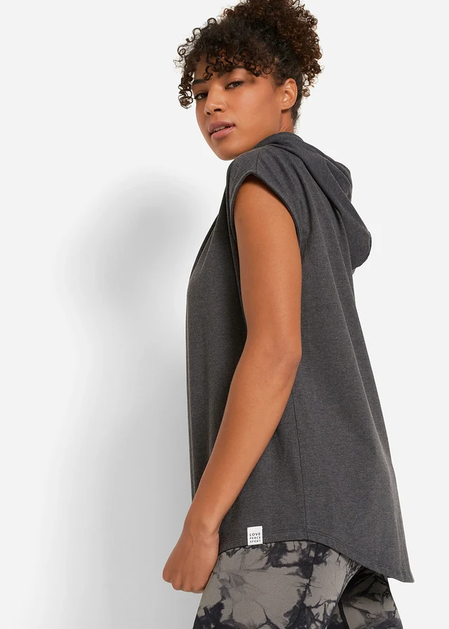 Mikina oversize • antracitová melírovaná • obchod bonprix
