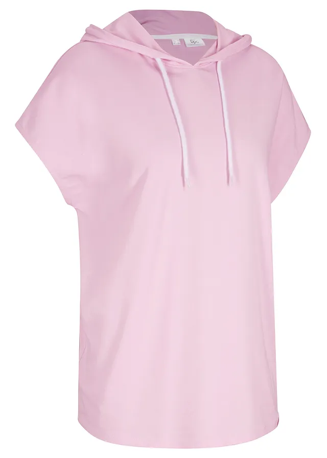 Sweat à capuche oversize, Couleur: mauve poudré chiné