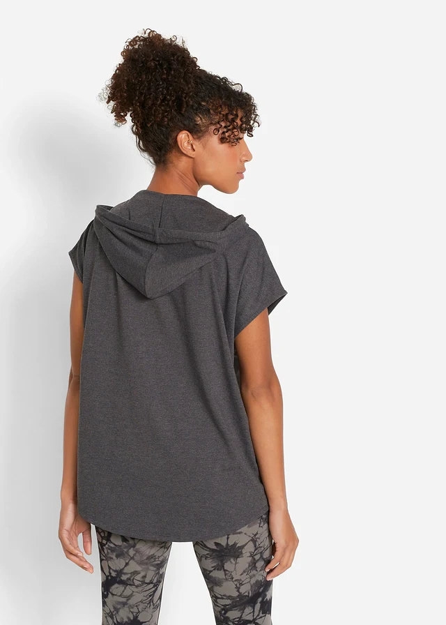 Mikina oversize • antracitová melírovaná • obchod bonprix