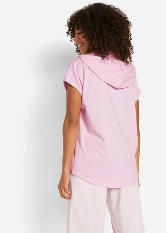 Bluza z kapturem oversize • pudrowy bez melanż • sklep bonprix