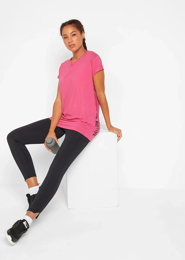 T-shirt de sport, Couleur: fuchsia imprimé