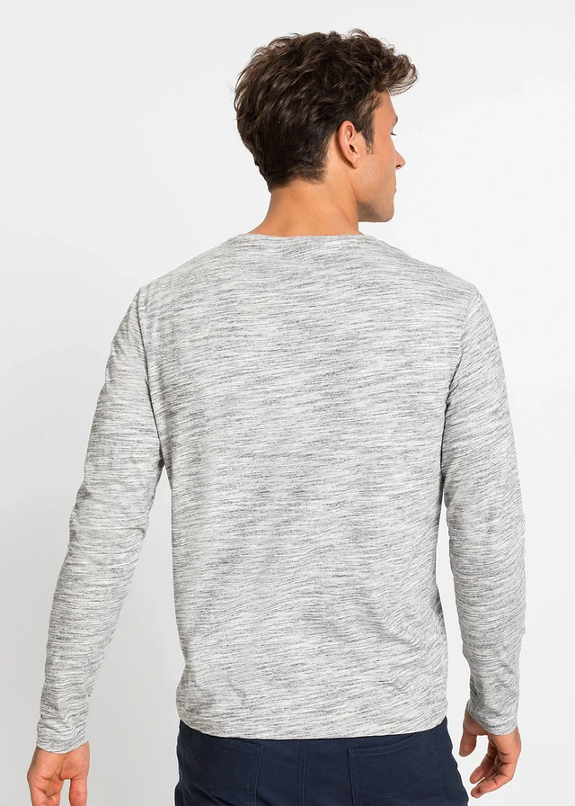 Lot de 2 t-shirts manches longues • bleu foncé chiné + gris chiné • product-page.page-title-suffix