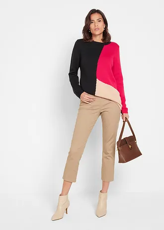 7/8 instapbroek met stretch, Kleur: taupe