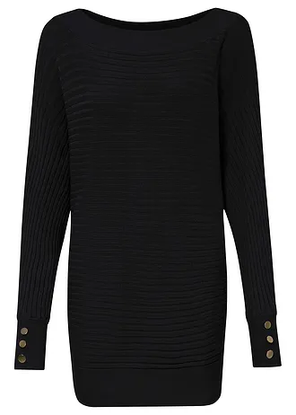 Pull en fine maille, Couleur: noir