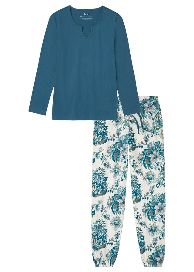 Pyjama (2-dlg.) • blauwpetrol gedessineerd • product-page.page-title-suffix