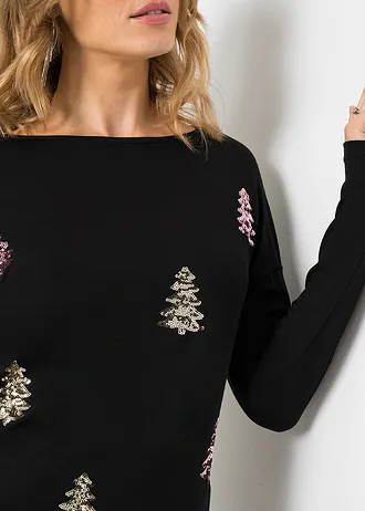 T-shirt en viscose fluide • noir • Boutique bonprix