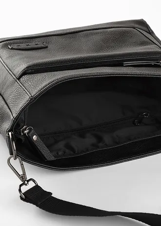 Geantă de umăr cu baretă detașabilă • negru-alb twill • magazin bonprix