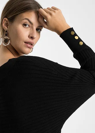 Pull en fine maille • noir • Boutique bonprix