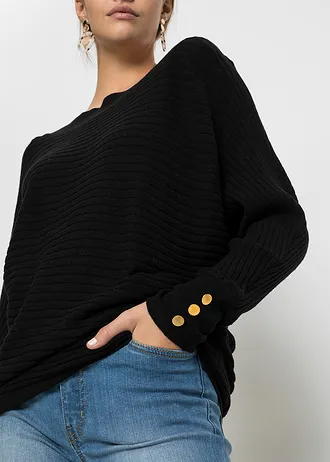 Pull en fine maille • noir • Boutique bonprix
