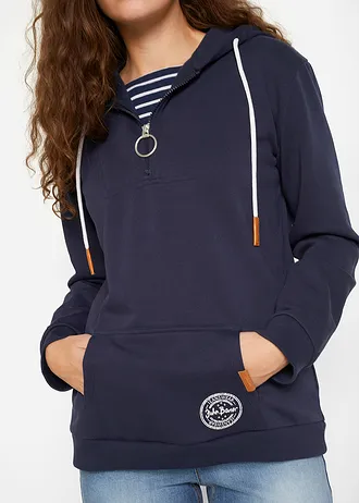 Sweat-shirt à capuche • bleu foncé • Boutique bonprix