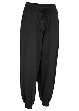 Joggingové kalhoty s elastickým pasem, barva: černá