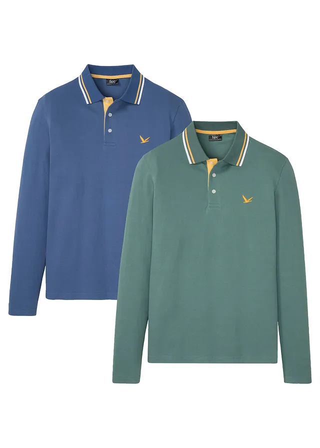 Bluză polo din bumbac organic 100% (set/2 buc.)