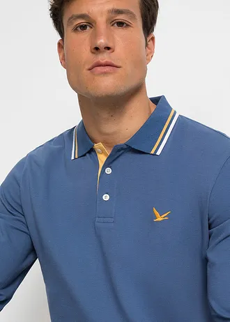 Lot de 2 polos 100% coton • indigo clair+gris vert • Boutique bonprix