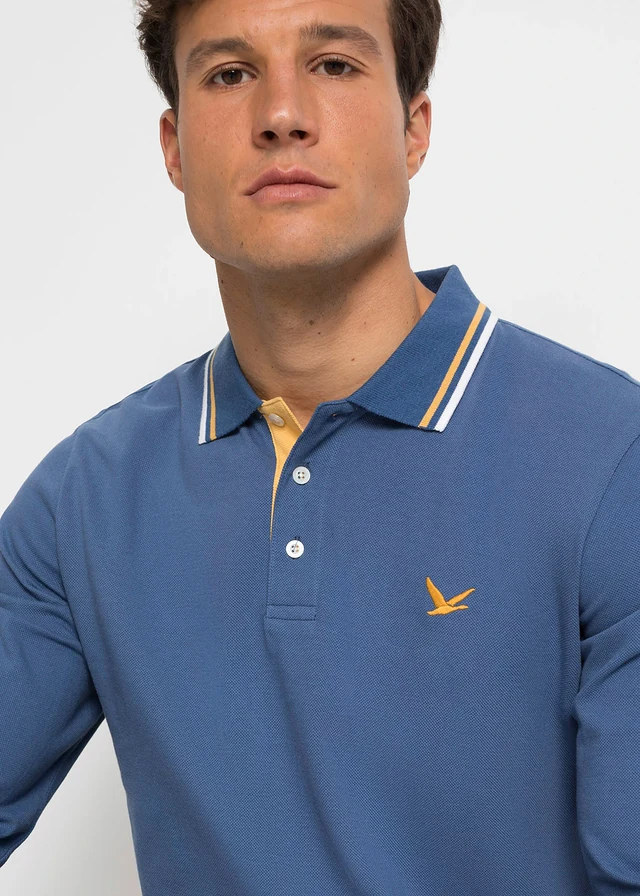 Poloshirt van puur biologisch katoen (set van 2) • lichtindigo+grijsgroen • product-page.page-title-suffix