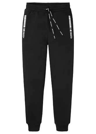 Pantalon de jogging avec détails sportifs • noir • Boutique bonprix