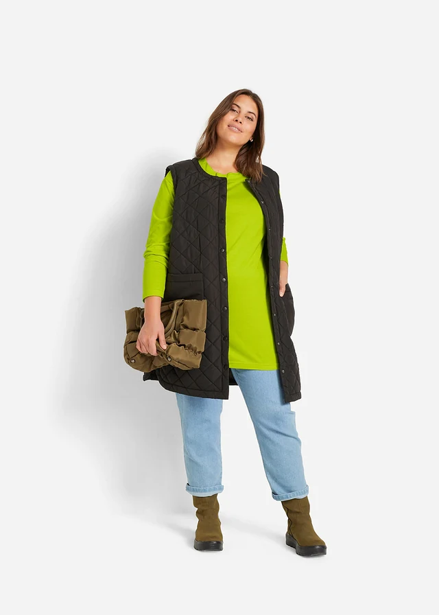 Mid waist jeans met comfortband, straight (set van 2), Kleur: wit+lichtblauw denim