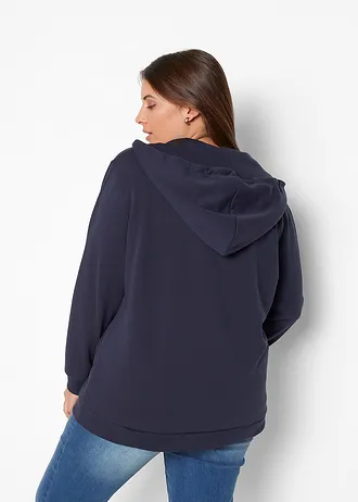 Hoodie in layerlook, Kleur: donkerblauw