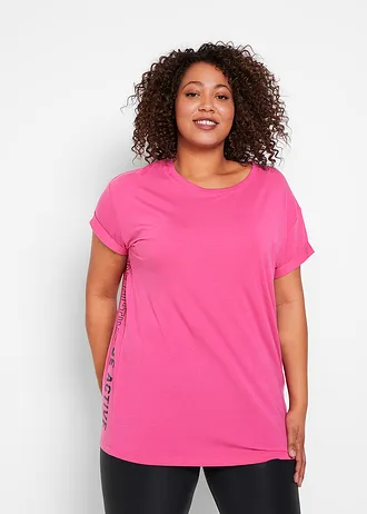 Sportshirt van lyocell, Kleur: pinklady met print