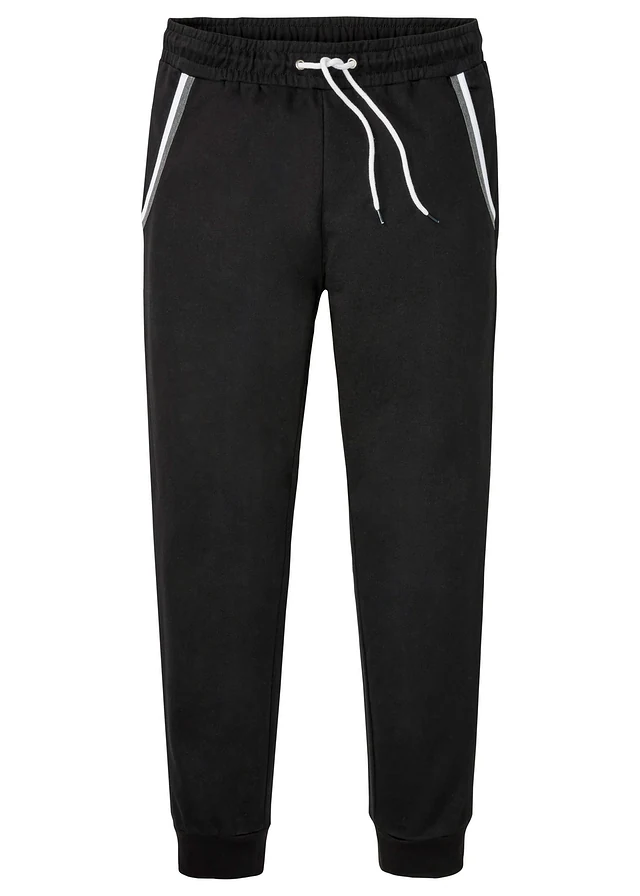 Joggingbroek van katoen met contrasterende details
