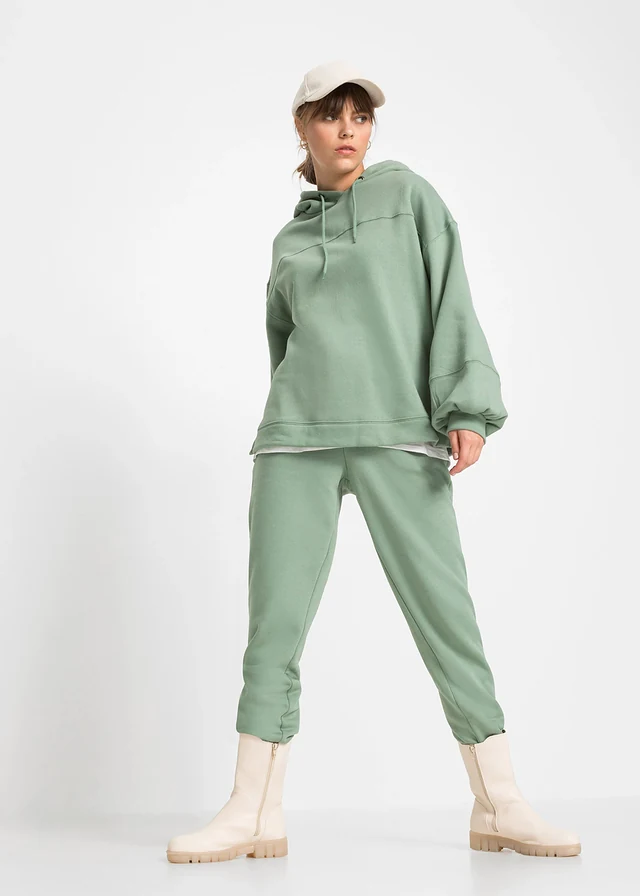 Oversized hoodie, Kleur: rookgroen