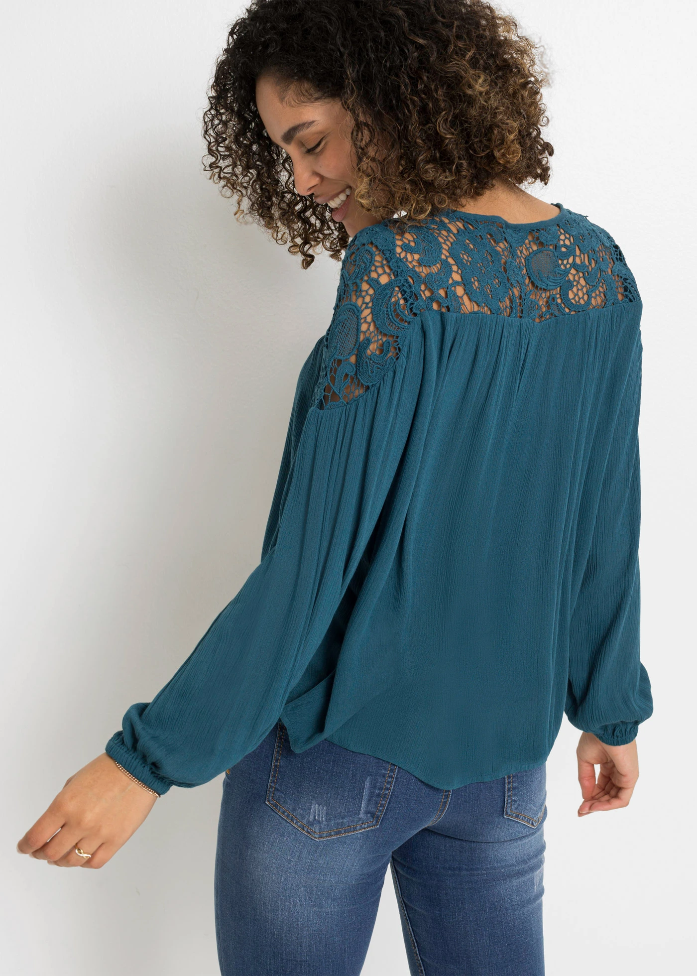 Tuniek van soepele viscose • petrolblauw • bonprix online shop
