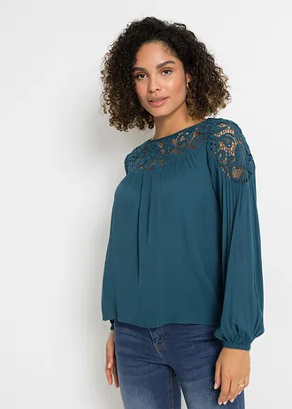 Tuniek van soepele viscose • petrolblauw • bonprix online shop