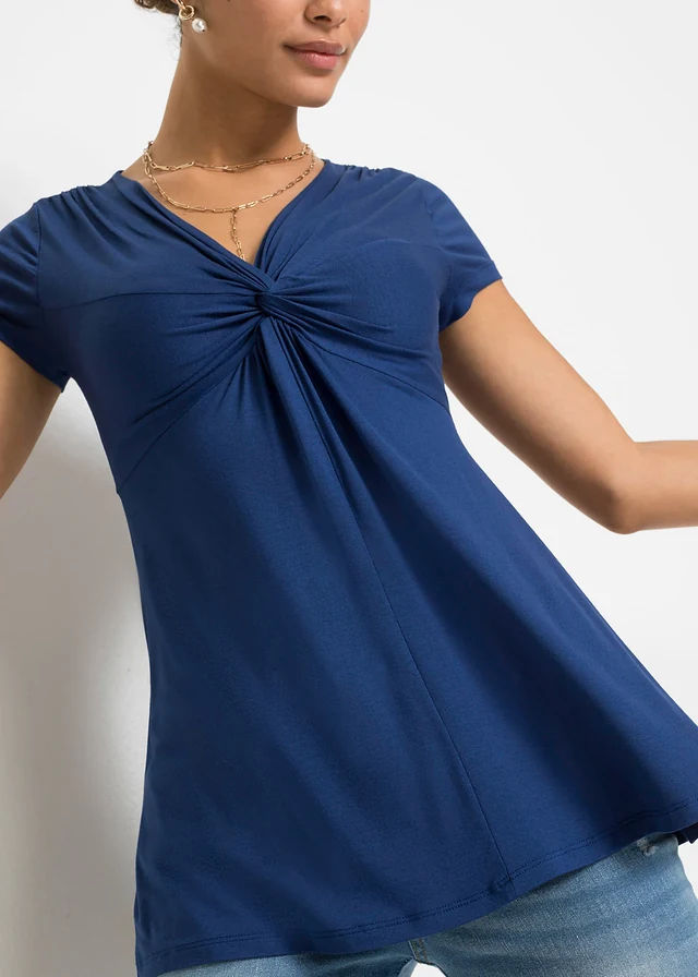 T-shirt en viscose extensible • bleu nuit • product-page.page-title-suffix