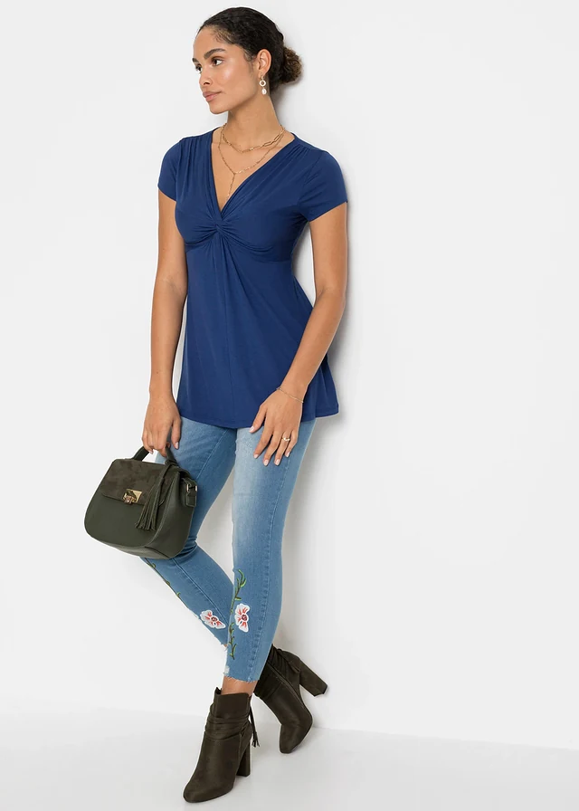 T-shirt en viscose extensible • bleu nuit • product-page.page-title-suffix