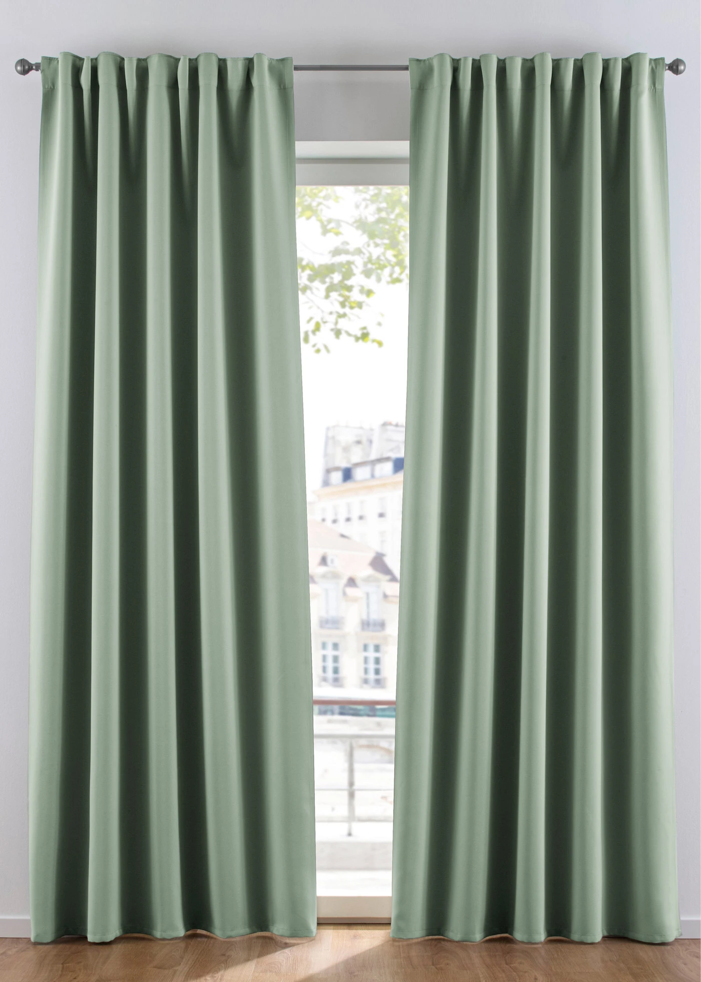 Zatemňujúci záves, v rôznych veľkostiach (1 ks v balení) • šalviovo zelená • obchod bonprix