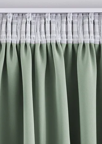 Zatemňujúci záves, v rôznych veľkostiach (1 ks v balení) • šalviovo zelená • obchod bonprix