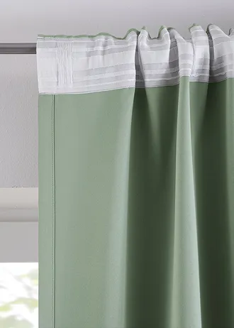 Zatemňujúci záves, v rôznych veľkostiach (1 ks v balení) • šalviovo zelená • obchod bonprix