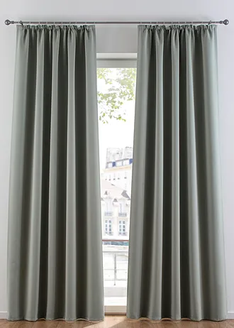 Rideau obscurcissant (1 pce), nombreuses tailles • vert sauge • Boutique bonprix