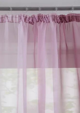 Lot de 2 voilages en tissu léger, aussi en XXL • mauve • Boutique bonprix