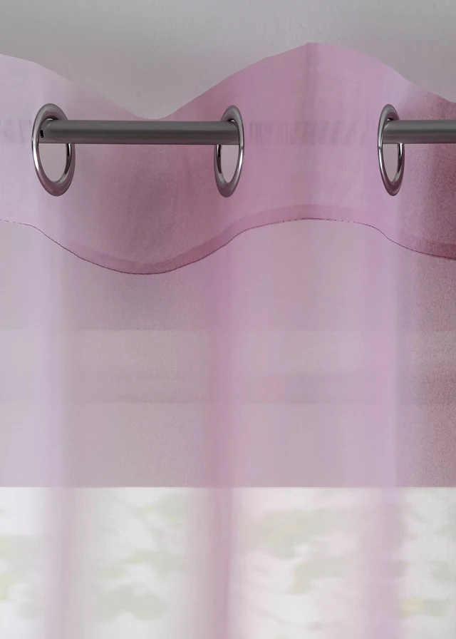 Gordijn van lichte voile, ook verkrijgbaar in extra lang (2 stuks) • mauve • product-page.page-title-suffix