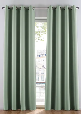 Zateľmňujúci záves v rôznych veľkostiach (1 ks) • šalviovo zelená • obchod bonprix