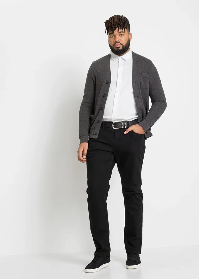 Džíny Slim Fit, Straight, barva: černá