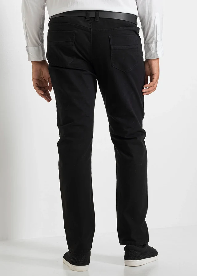 Jean slim, droit, Couleur: noir