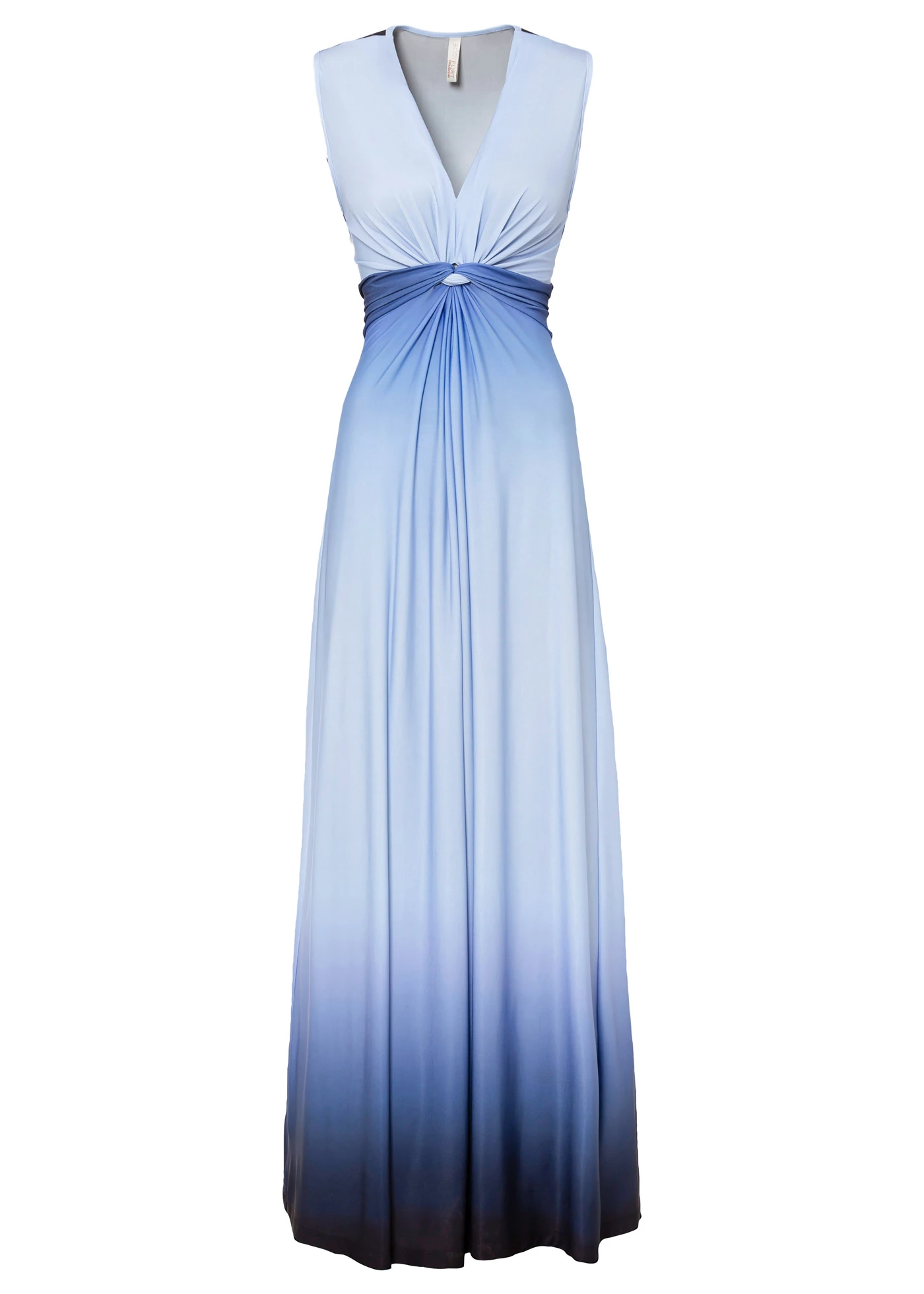 Jersey jurk met drapering • blauw-donkerblauw • bonprix online shop