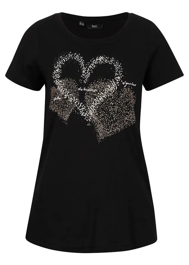 Tricou print inimă din bumbac organic