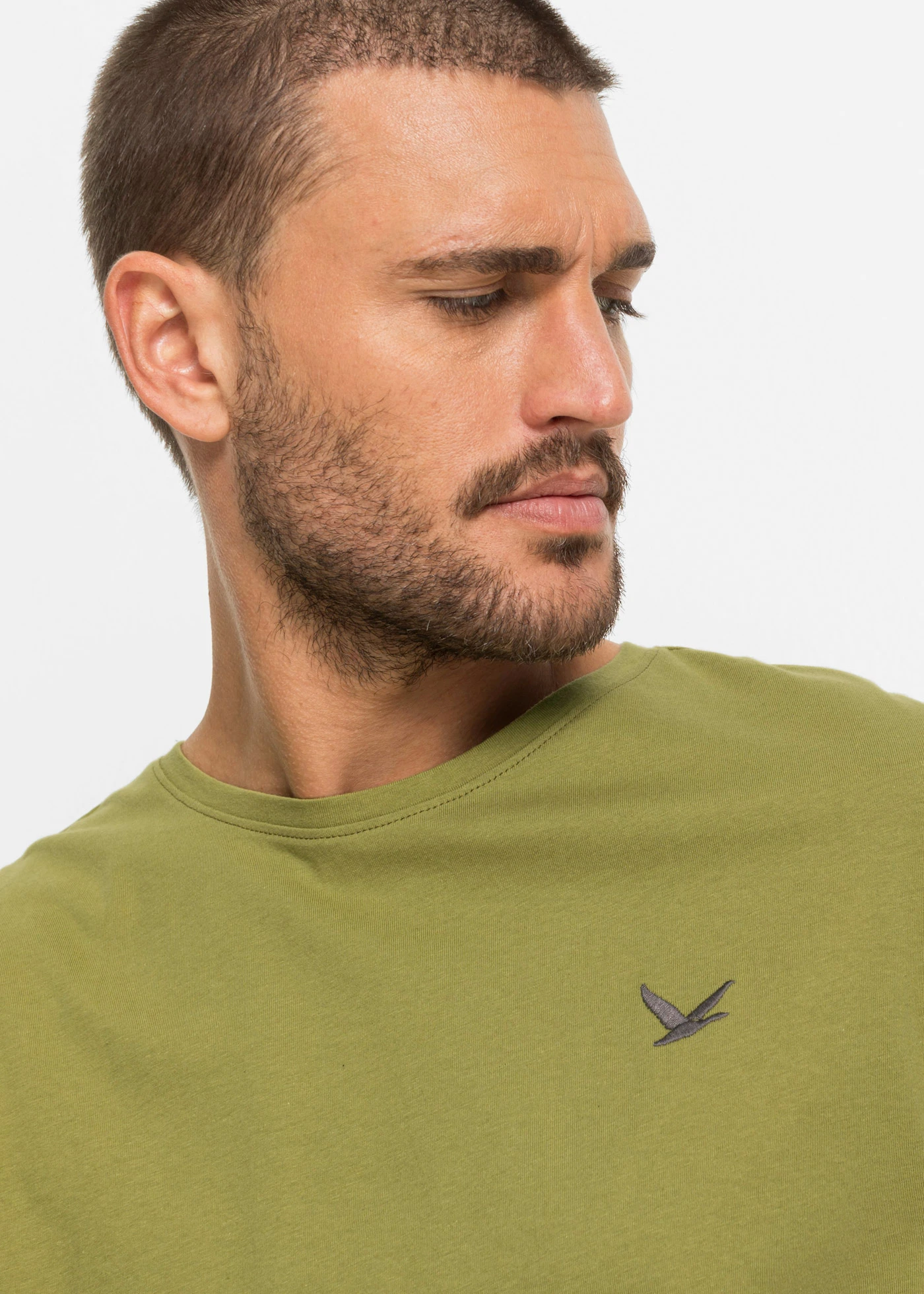 Tričko (3 ks v balení) • tmavě olivová + šedý melír + zlatoolivová • bonprix obchod