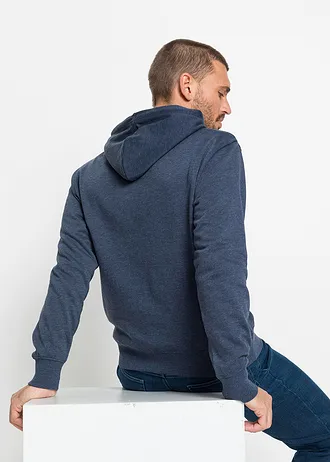 Hoodie, Kleur: donkerblauw gemêleerd