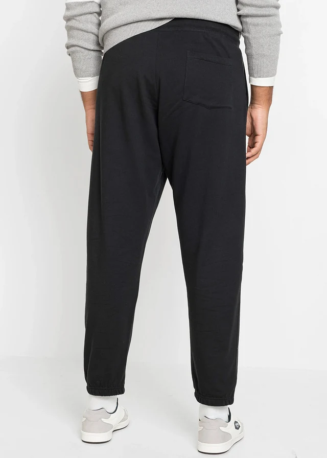 Pantaloni de jogging din bumbac organic 100%, culoare: negru