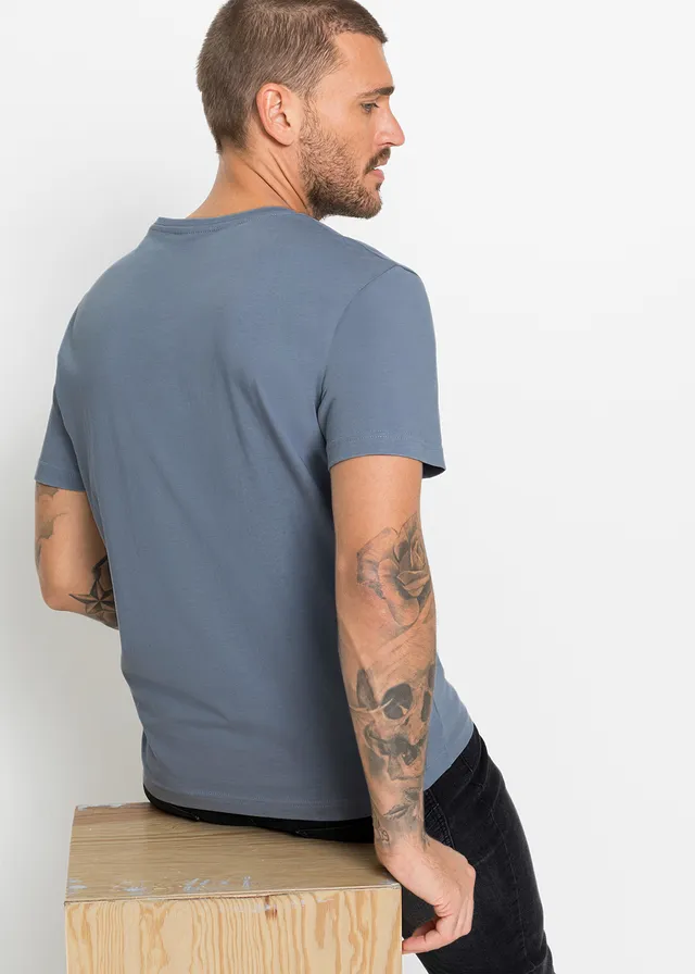 Lot de 3 T-shirts • bleu nuit + bleu fumé + gris chiné • product-page.page-title-suffix
