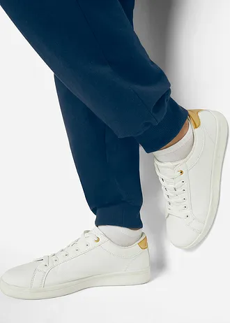 Teplákové kalhoty s bavlnou (2 ks v balení) • tmavě modrá + tmavě khaki • bonprix obchod