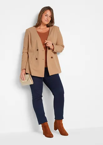 Svetr s krátkým rukávem • kaštanově hnědá plus size • bonprix obchod