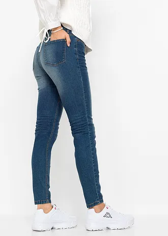 Džíny Super Skinny, Mid Waist, zkrácené • modrý denim • bonprix obchod