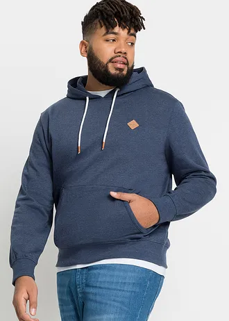 Mikina s kapucí, barva: tmavě modrá melír