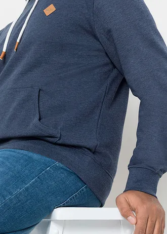 Sweat à capuche, Couleur: bleu foncé chiné