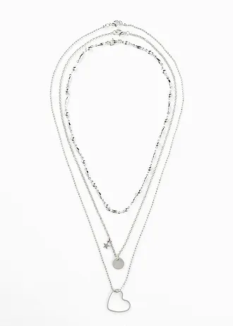 Souprava řetízků (3dílná), barva: stříbrné tóny