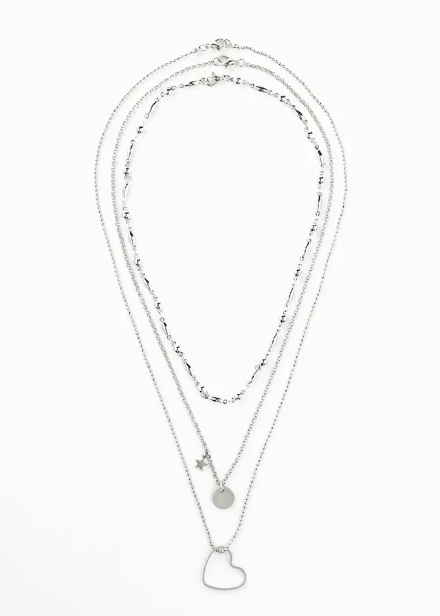 Souprava řetízků (3dílná) • stříbrné tóny • bonprix obchod